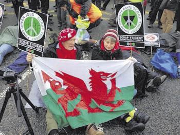 Wales in Scotland  Photo: twitter user @ScrapTrident